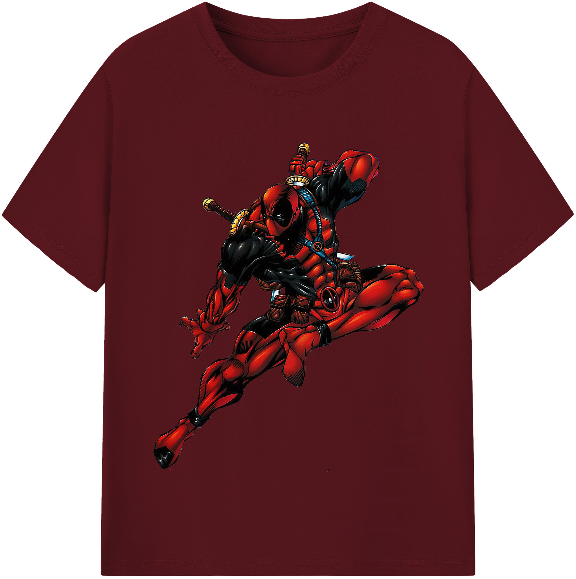 （画像用） Deadpool デッドプール 綿100％半袖Tシャツ（フロントプリント）